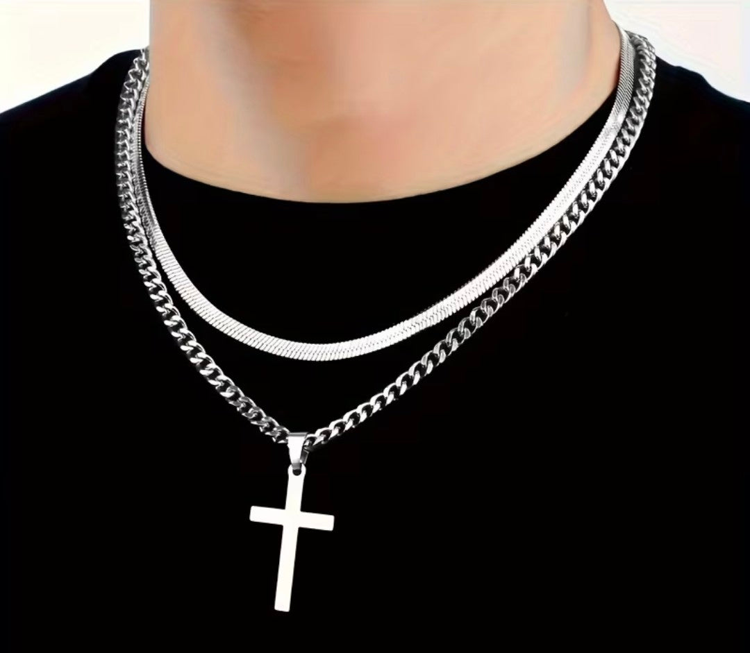Stainless steel titanium alloy necklace set