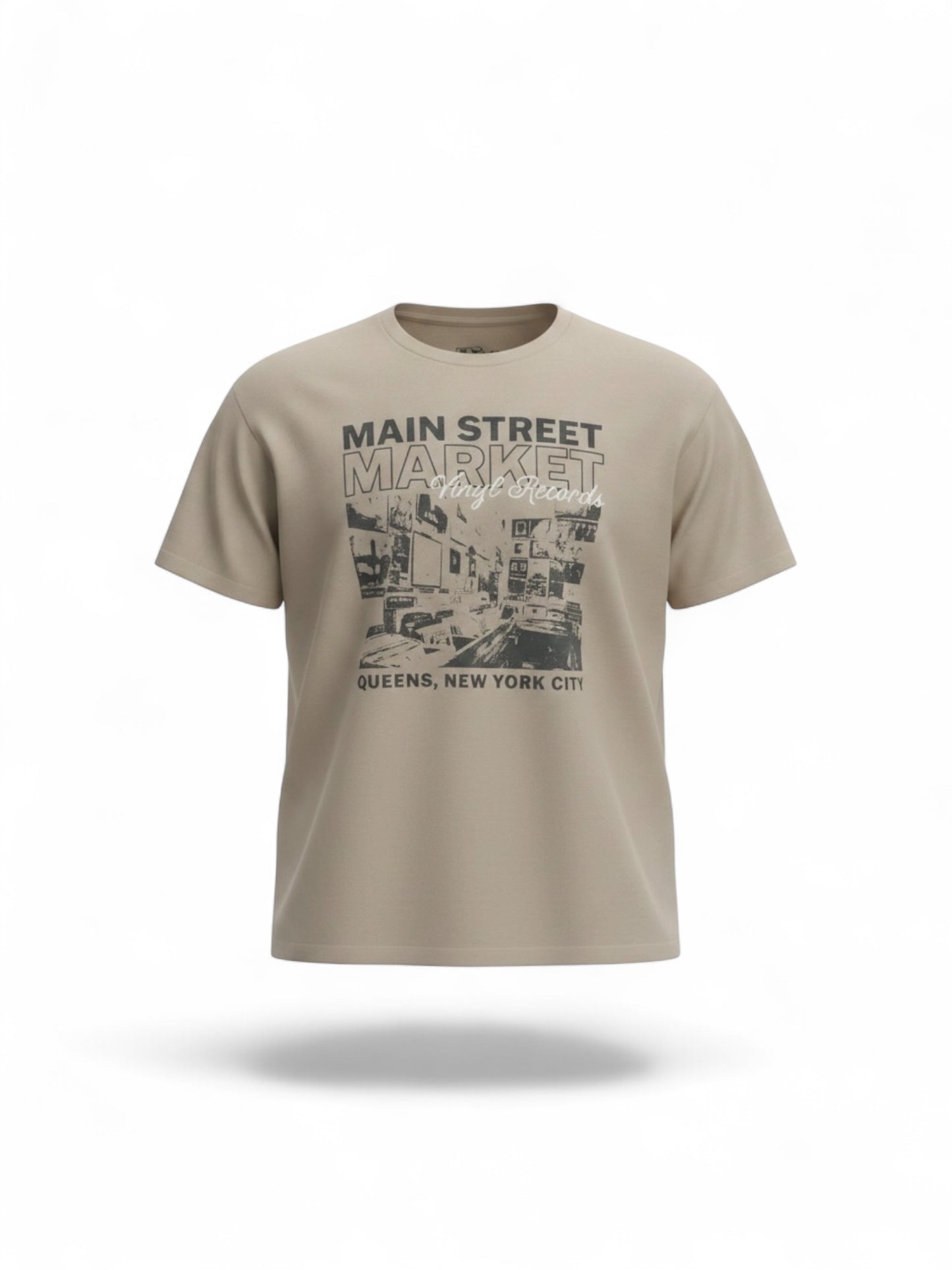 Beige-Tan Mainstreet Market T Shirt