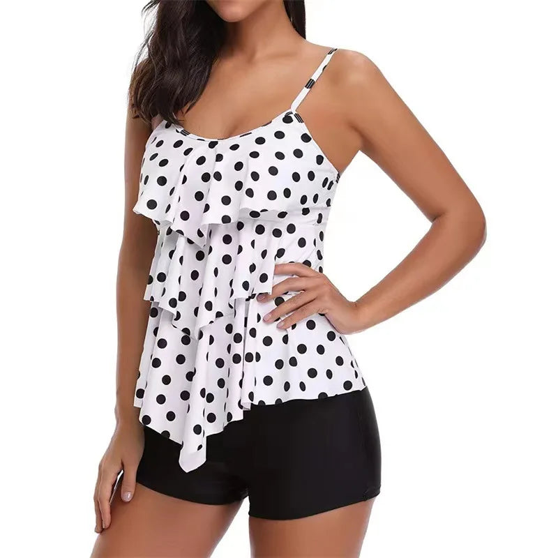 Swimwear For Women Plus Size Bikinis Sets Sexy Bikini Wave Solid Cup Split Cover-up Swimsuit Bathing Suit Women's Swimsuit 2023