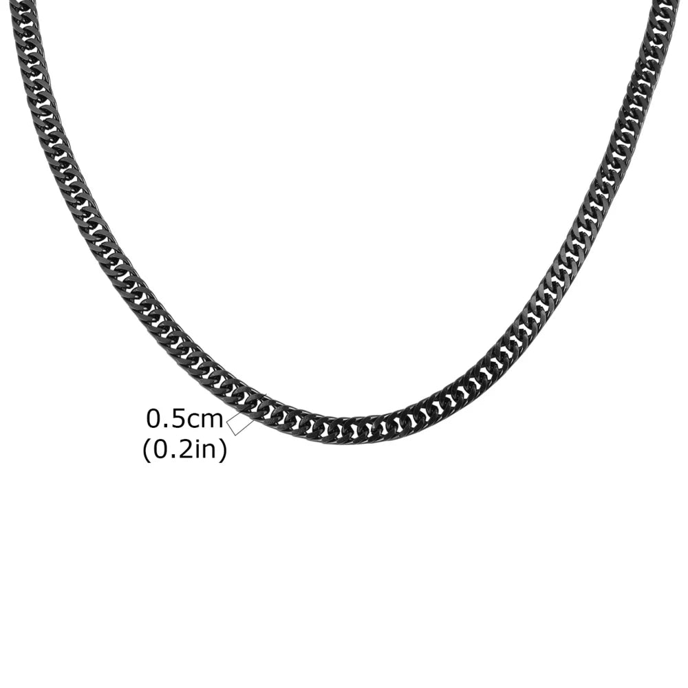 Vnox 3/5/7/9mm Thick Cuban Chain Necklaces for Men Women,Simple Miami Curb Links Collar,Waterproof Stainless Steel Unisex Chain