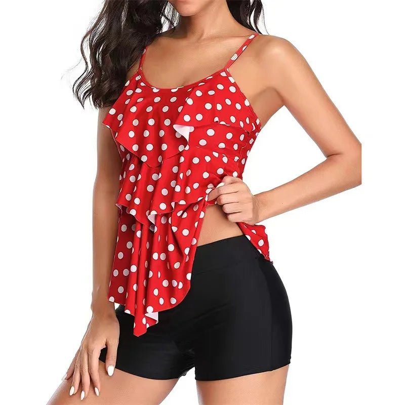 Swimwear For Women Plus Size Bikinis Sets Sexy Bikini Wave Solid Cup Split Cover-up Swimsuit Bathing Suit Women's Swimsuit 2023