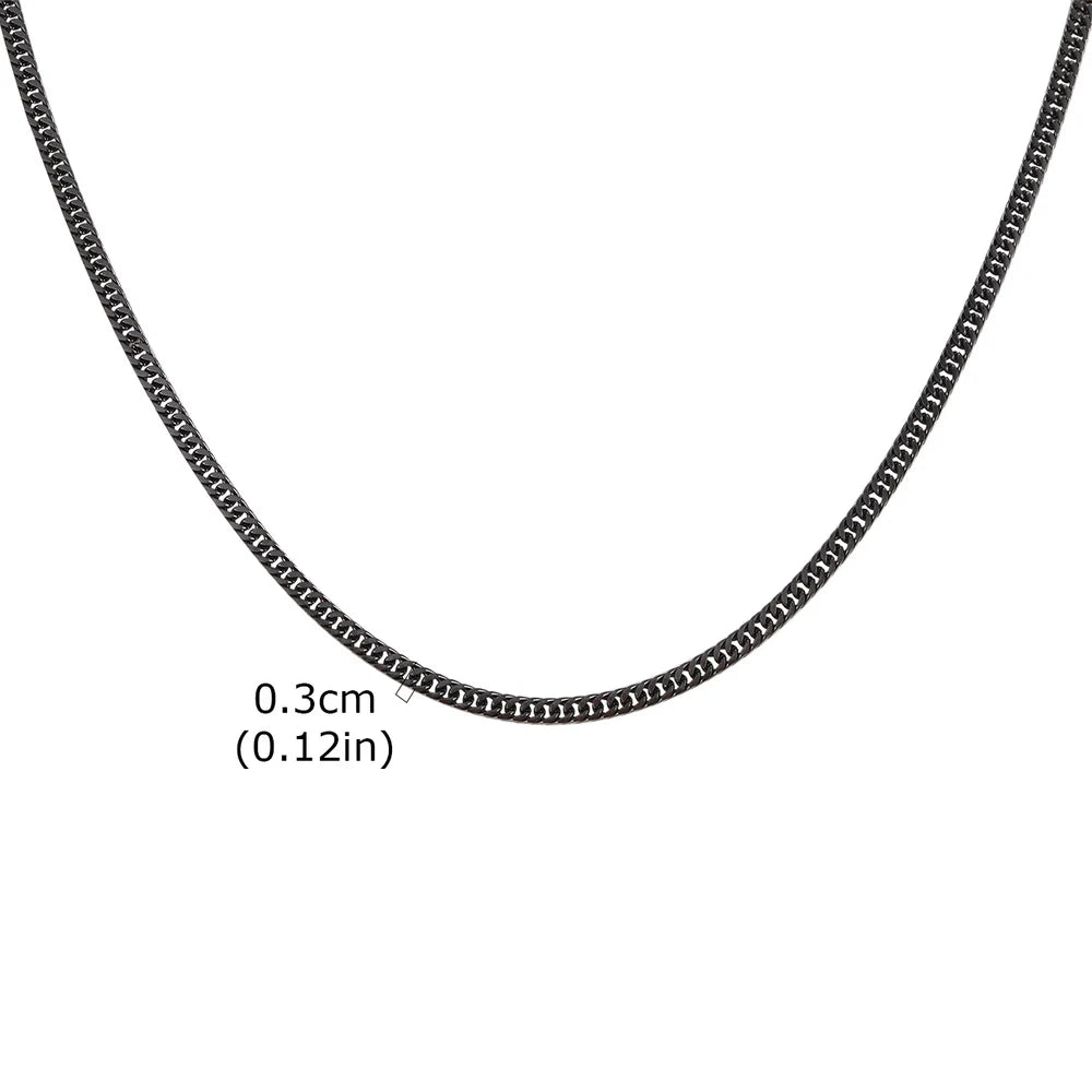 Vnox 3/5/7/9mm Thick Cuban Chain Necklaces for Men Women,Simple Miami Curb Links Collar,Waterproof Stainless Steel Unisex Chain