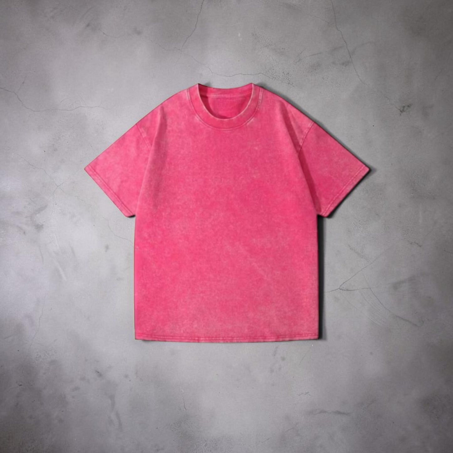 Distressed Round Neck Men'S T-Shirts Vintage Loose Casual Drop Shoulder Summer Top
