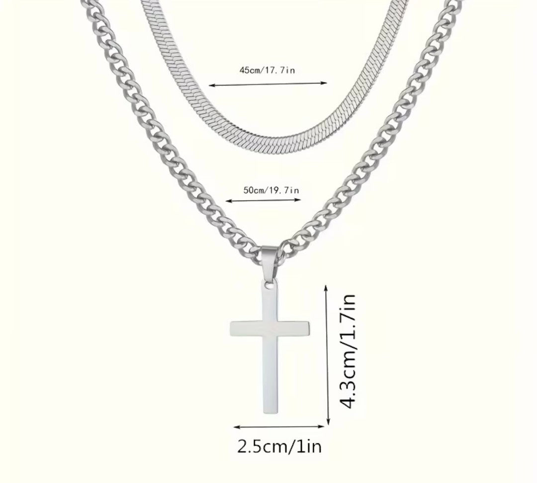 Stainless steel titanium alloy necklace set