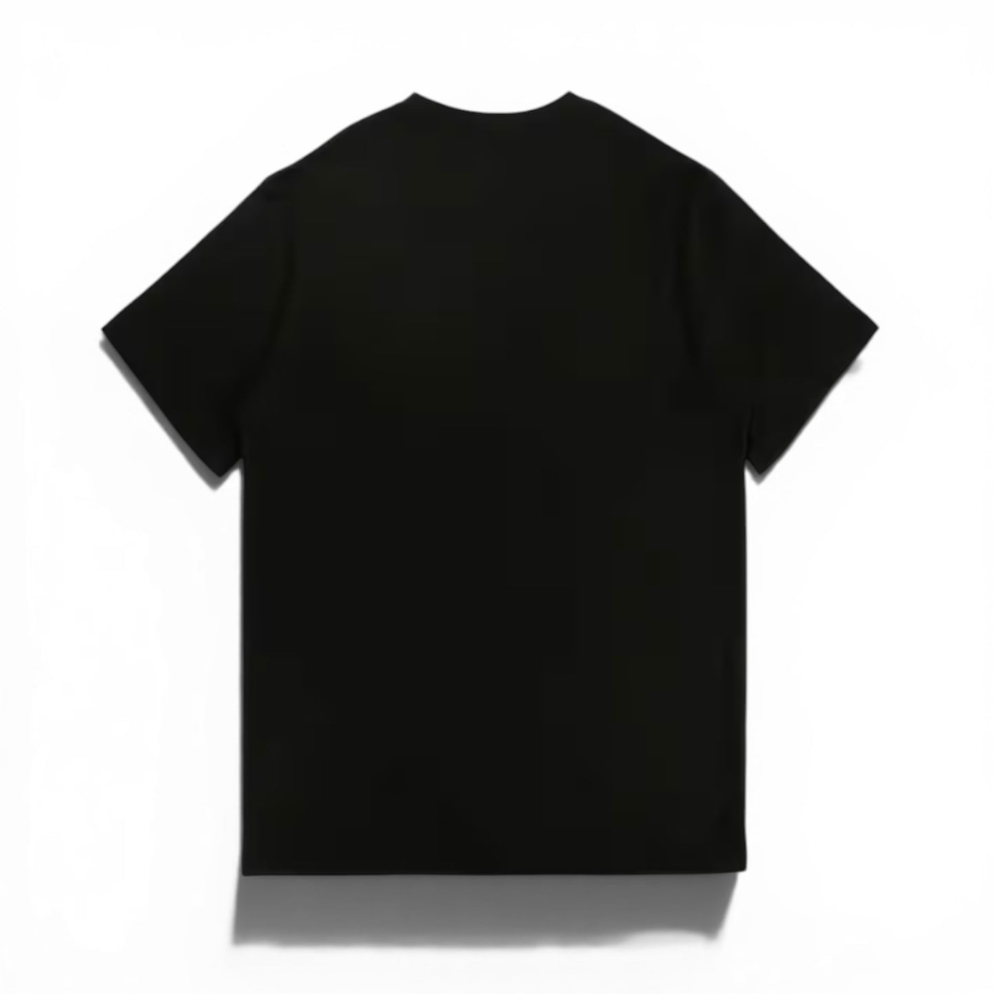 Black Crew Neck Short Sleeve Cotton Men's T Shirt