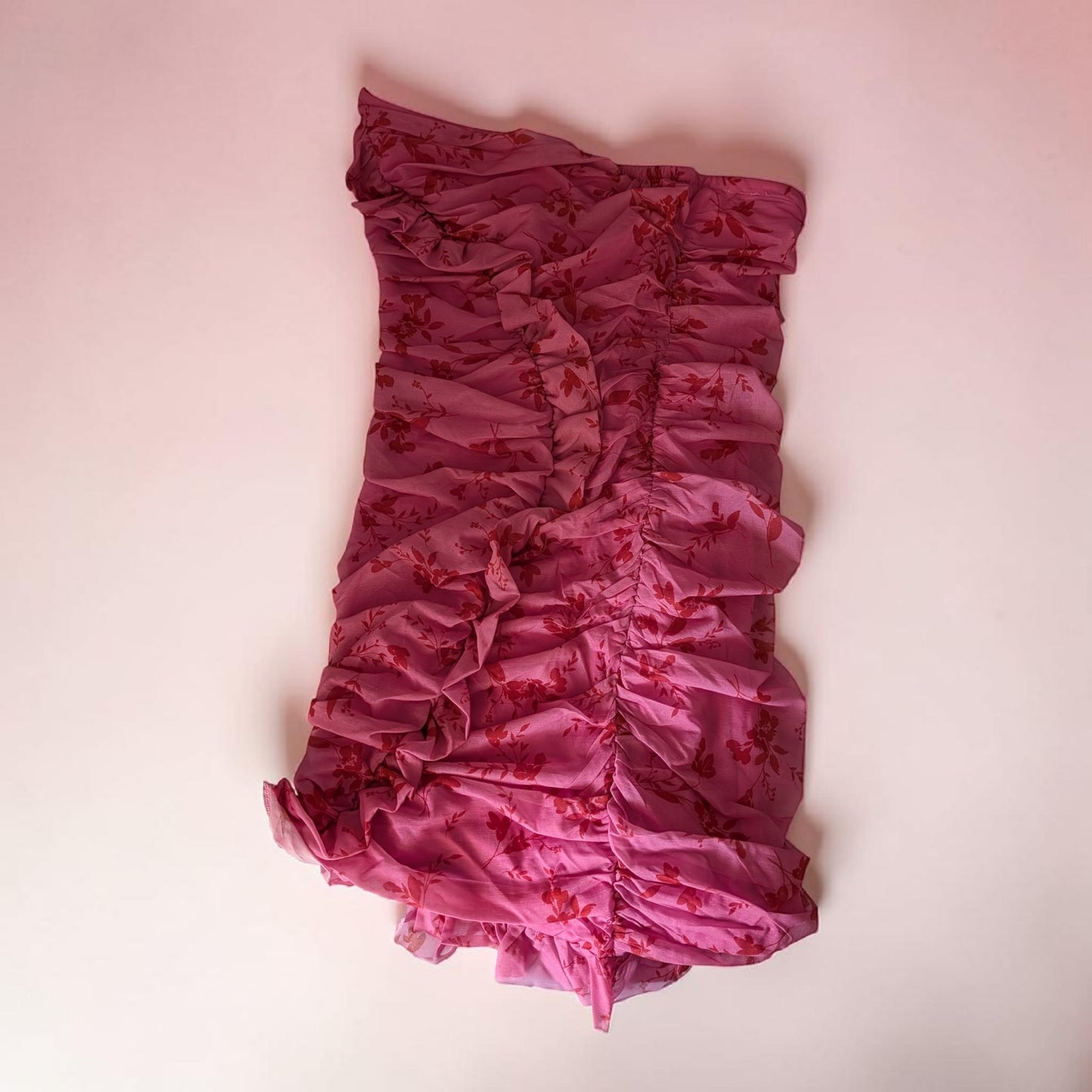 Wild Fable Pink Floral Ruffle Dress