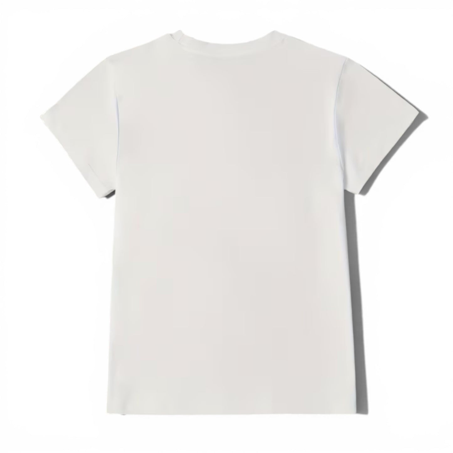 White Crew Neck Short Sleeve Cotton T Shirt