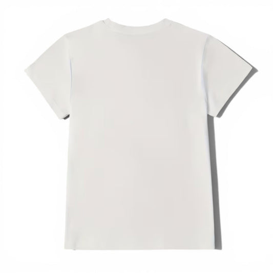 White Crew Neck Short Sleeve Cotton T Shirt