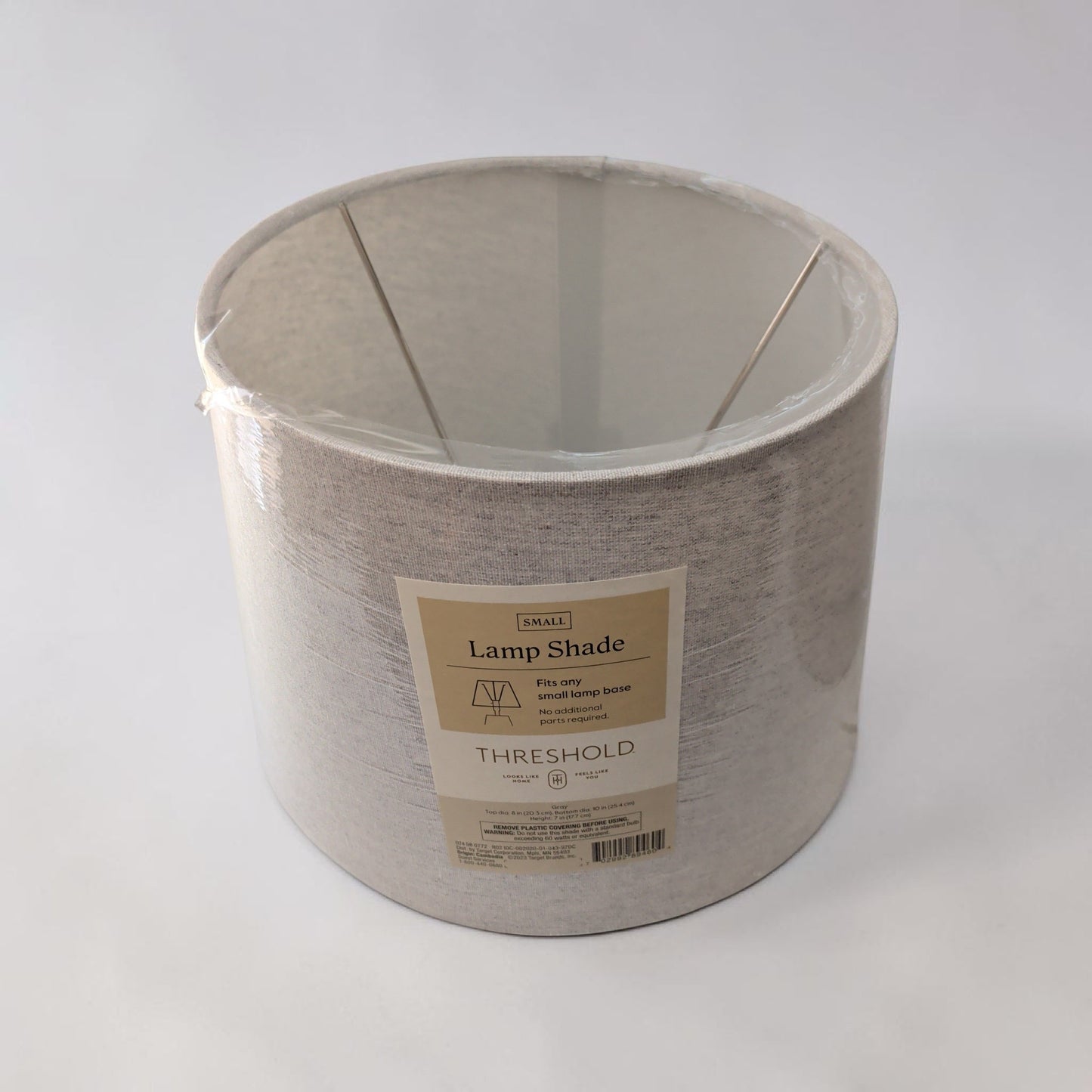Threshold Small Grey Drum Lamp Shade